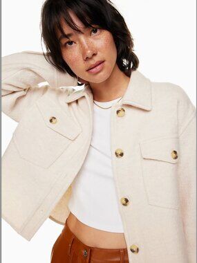 Wilfred Free 'The Ganna Cropped Shirt Jacket'